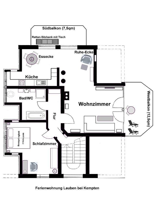 Top Ferienwohnung In Lauben Bei Kempten Eksteriør billede